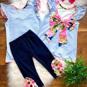 Bow back Capri set